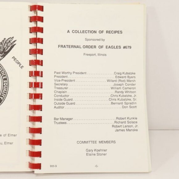 Vintage Fraternal Order Of Eagles Cookbook #679 Freeport Illinois Midwest - Picture 4 of 9
